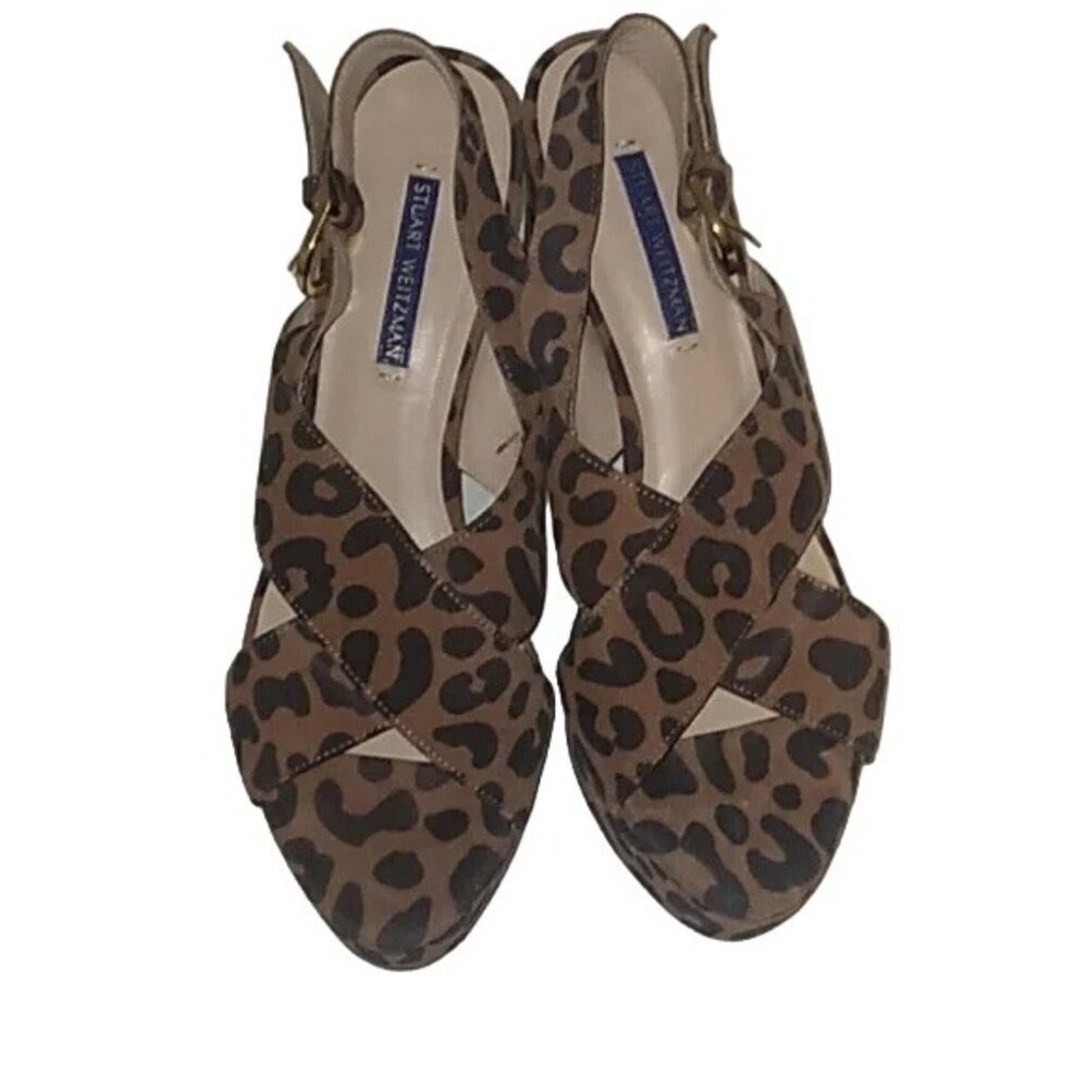 Stuart Weitzman Leopard Print Platform Sandals - image 2